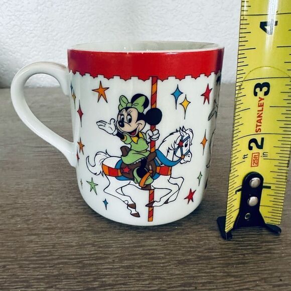 Disney Rainbow Carousel Mickey Mouse Character Ceramic Collector Coffee Mug - Picture 2 of 5